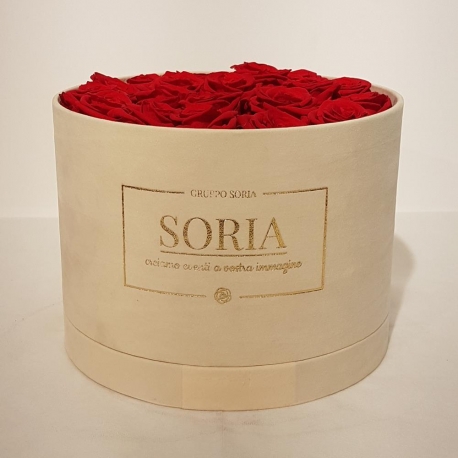 Scatola (Flower box) con rose Fresched.25