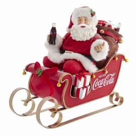 10" Babbo Natale in slitta Coca-Cola - kurt S. Adler