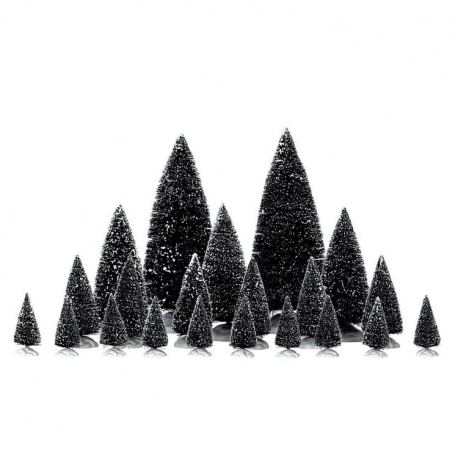 ASSORTED PINE TREES, SET OF 21