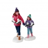 SKATING SISTERS,  SET OF 2